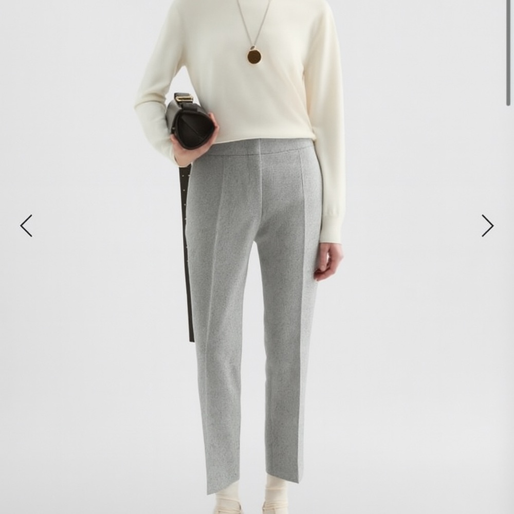 Jil Sander Gray Mid-Rise Wool Trousers EU 36 (US 4) | Tailored Minimalist Pants